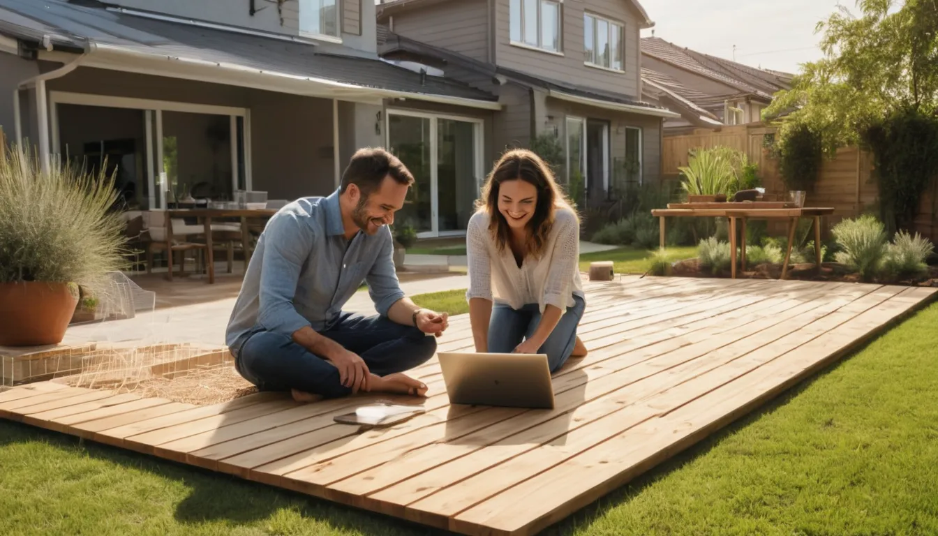 A homeowner planning a stamped concrete patio in the Lake Orion area